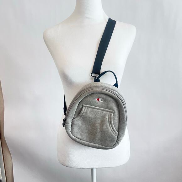 CHAMPION LIFE RW MINI SHOULER BAG BACKPACK CROSSBODY GRAY SIGNATURE "C" LOGO - Picture 5 of 15